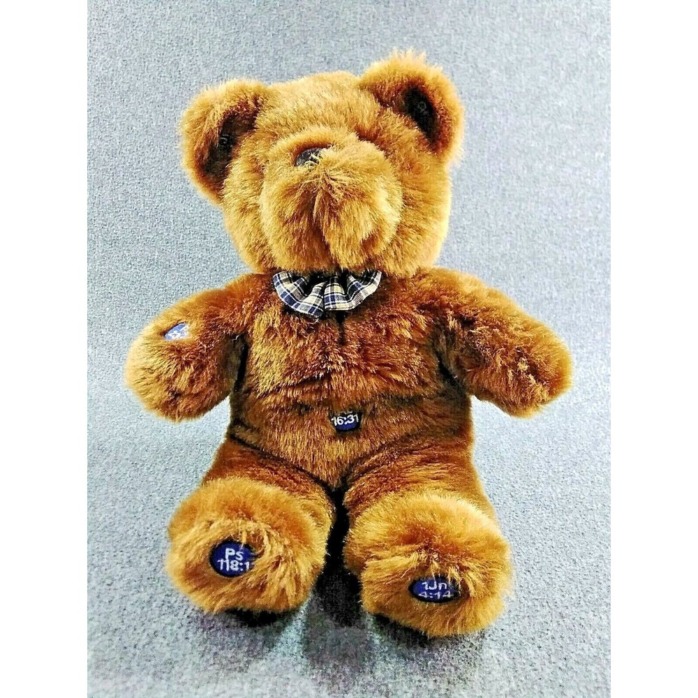 "Simon the Scripture Bear" Plush 9 Bible Verses Faith Kids 2000 NOT WORKING